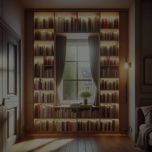 Comment intégrer une mini bibliothèque sous une fenêtre pour un gain de place optimal ?